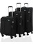 Mçs Baggaj V2411 Super Lıght Valiz Black Set 1