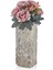 Evza Mermer Flue Kahverengi Traverten Dikdörtgen Vazo 12*12*30 cm 1