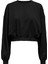 Onlbella L/s Crop O-Neck Siyah Kadın Sweatshirt 1