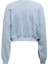 Onlbella L/s Crop O-Neck Mavi Kadın Sweatshirt 2