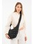 Cluody Bag Black Baget Kapitone / Siyah Quilted Crossbody El ve Omuz Çantası Boy:27 En:41 Sap:99) 6