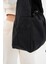 Süet Black Tote Bag / Siyah Çapraz Kullanıma Uygun Süet Kadın Omuz Çantası (50*30) 7
