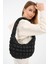 Cluody Bag Siyah Baget Kapitone / Quilted Bulut El Ve Omuz Çantası Boy:25 En: 35 Sap: 60 Cm 1