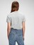 Kadın HEATHER GREY %100 Pamuk Vintage Bisiklet Yaka T-Shirt 4