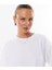 Bayan Basic Süprem Dokuma Relaxed %100 Organik Pamuk Beyaz T-Shirt 4