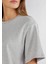 Bayan Basic Süprem Dokuma Relaxed %100 Organik Pamuk Beyaz T-Shirt 4