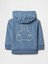 Bebek Mavi Gap Logo Fransız Havlu Kumaş Fermuarlı Sweatshirt 2