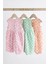 % 100 Pamuklu Pembe Pastel 3’lü Romper Set 2
