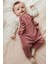 % 100 Pamuklu Dark Pink Fırfırlı Salopet Body Zıbın Set 2
