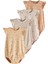 Pamuklu Beige Cream Floral 4’lü Romper Set 3