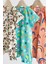 % 100 Pamuklu Blue Orange Animal Print 3’lü Romper Set 3