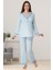Mavi Hamile Lohusa Pijama Takımı 1