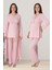Pembe Sabahlıklı Hamile Lohusa Pijama Takımı 1