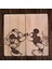 Mickey Mouse ve Minnie Mouse Desenli Ahşap Tuzluk/biberlik Set 3