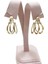 Çelik Küpe Yarım Kalp Motifli 3'lü 2.5 cm Genişlik 2.5 cm Uzunluk Altın Sarısı (Gold) 1