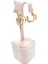 Çelik Küpe Yarım Kalp Motifli 3'lü 2.5 cm Genişlik 2.5 cm Uzunluk Altın Sarısı (Gold) 4