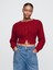 Kadın Kırmızı Gap × Cult Gaia Cable Örgü Crop Hırka 1