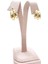 Çelik Küpe Burgu Motifli 2'li Yarım Halka 1.1 cm Genişlik 1.8 cm Uzunluk Altın Sarısı (Gold) 1