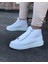 K&a KA032 Beyaz Bağcıklı Sneakers Yarım Bilek Bot 1