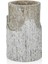 Evza Gri Traverten Patlatma Dekorlu Vazo 14*14*20 cm 1