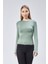 Basic Bisiklet Yaka Uzun Kollu Slim Fit Kadın Body T-Shirt 1