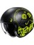 V31 Desto MC3HSF Yarım Motosiklet Kaskı Mat Siyah Neon 1