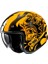 V31 Flame Mc3 Yarım Motosiklet Kaskı Siyah Sarı 1
