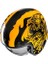 V31 Flame Mc3 Yarım Motosiklet Kaskı Siyah Sarı 2