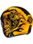 V31 Flame Mc3 Yarım Motosiklet Kaskı Siyah Sarı 3