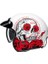 V31 Desto Mc1 Yarım Motosiklet Kaskı Beyaz Kırmızı 4