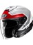 I31 Tevis MC1SF Yarım Motosiklet Kaskı Beyaz Kırmızı 1