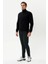 Erkek Siyah Tam Fermuarlı Sweatshirt 2419002 2
