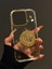 Apple iPhone 16 Pro Uyumlu Dolar Figürlü Taşlı Simli Şeffaf Kılıf 4