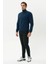 Erkek Lacivert Tam Fermuarlı Sweatshirt 2419002 5