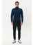 Erkek Lacivert Tam Fermuarlı Sweatshirt 2419002 4