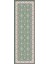 Hereke Yedi Dağın Çiçeği Desenli Bambu Iplikten Dokuma Parlak Tuşeli Yeşil Renk Yolluk (60 x 180 cm ) 1