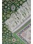 Hereke Yedi Dağın Çiçeği Desenli Bambu Iplikten Dokuma Parlak Tuşeli Yeşil Renk Yolluk (60 x 180 cm ) 5