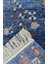 Bambu Iplikten Dokuma Parlak Tuşeli Lacivert Renk Halı (80 x 125 cm ) 4