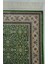 Hereke Yedi Dağın Çiçeği Desenli Yeşil Renk Bambu Halı (80 x 125 cm ) 2