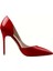 Kadın Kırmızı Rugan 8cm Ince Şeffaf Kapak Topuklu Stiletto Ayakkabı 4