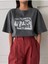 Kadın / Kız Füme Walk In The Light Baskılı Oversize T-Shirt 3