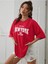 New York 1968 Baskılı Kadın / Kız Oversize Salas T-Shirt Boyfriend 1