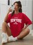 New York 1968 Baskılı Kadın / Kız Oversize Salas T-Shirt Boyfriend 3