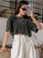 Kadın / Kız Crop Oversize Refıned Baskılı Baskılı 4