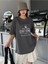 Kadın / Kız Füme Oversize T-Shirt Stay Strong Baskılı 5