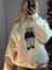 Teddy Bear Kadın Beyaz Yumuşak Dokulu Teddy Ayıcık Işlemeli 3 Iplik Şardonlu Oversize Sweatshirt 2