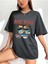 Kadın / Kız Beach Baskılı Füme Oversize T-Shirt Salaş Boyfirend 3