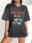 Kadın / Kız Beach Baskılı Füme Oversize T-Shirt Salaş Boyfirend 4
