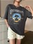 Kadın / Kız Füme Oversize T-Shirt University Baskılı 1