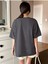 Kadın / Kız Füme Oversize T-Shirt University Baskılı 4